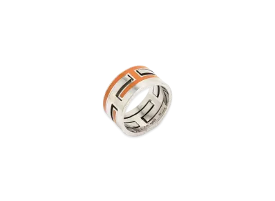 Hermes Move H Ring "Silver/Orange"