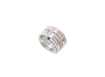 Hermes Move H Ring "Silver/Pink"
