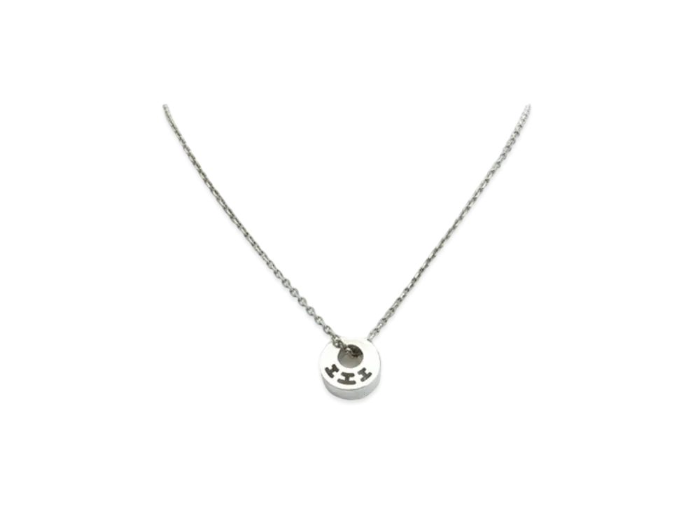 Hermes Clarte Circle Necklace "Silver"