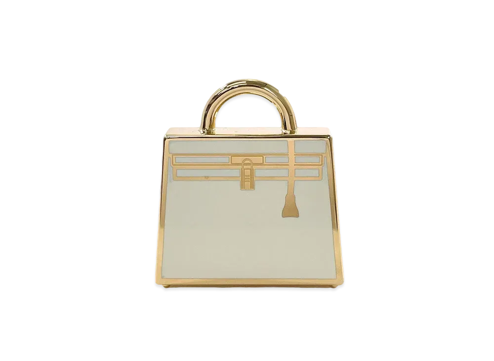 Hermes Curiosite Kelly Charm "Gold/White/Metal"