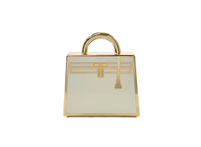 Hermes Curiosite Kelly Charm "Gold/White/Metal"