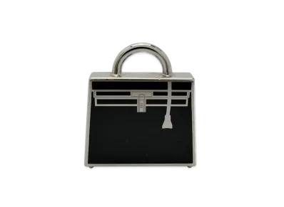 Hermes Curiosite Kelly Charm "Silver/Black/Metal"
