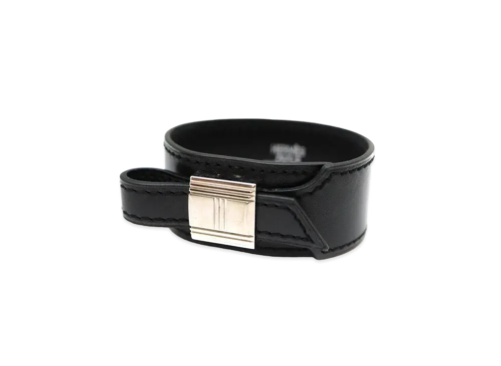 Hermes Artemis Bracelet Boxcalf "Black/Silver"