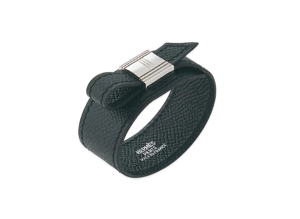 Hermes Artemis Bracelet Epsom "Black/Silver"