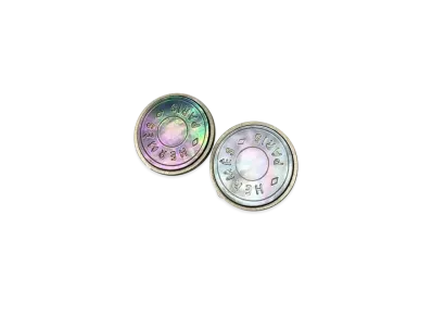 Hermes Sellier Earrings Shell "Silver"