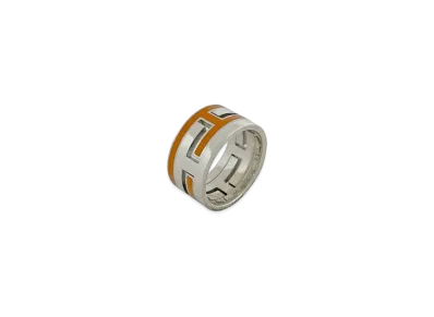 Hermes Move H Ring "Silver/Orange"