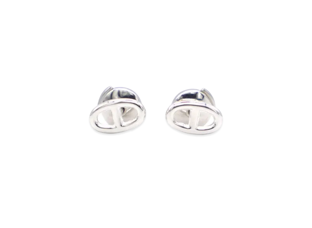 Hermes Farandole Chaine D'ancre Stud Earrings "Silver"