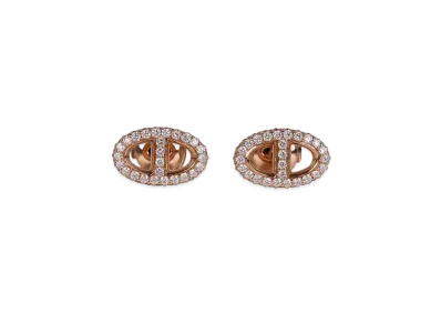 Hermes New Farandole Diamond Earrings "Pink Gold"