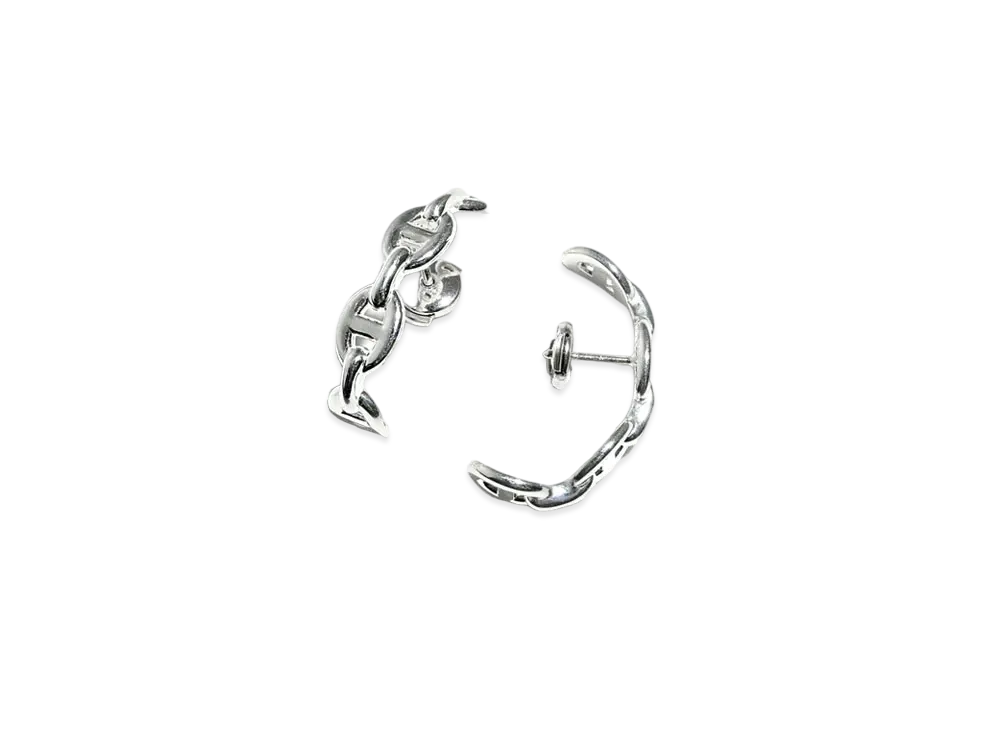 エルメス シェーヌダンクル アンシェネ ピアス "シルバー"