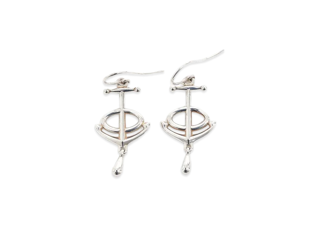 Hermes Chaine D'ancre Earrings "Silver"
