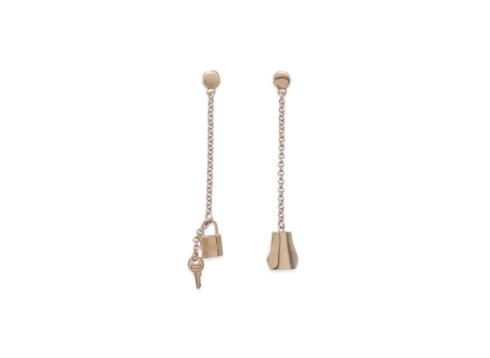 Hermes Kelly Clochette Earrings "Pink Gold"