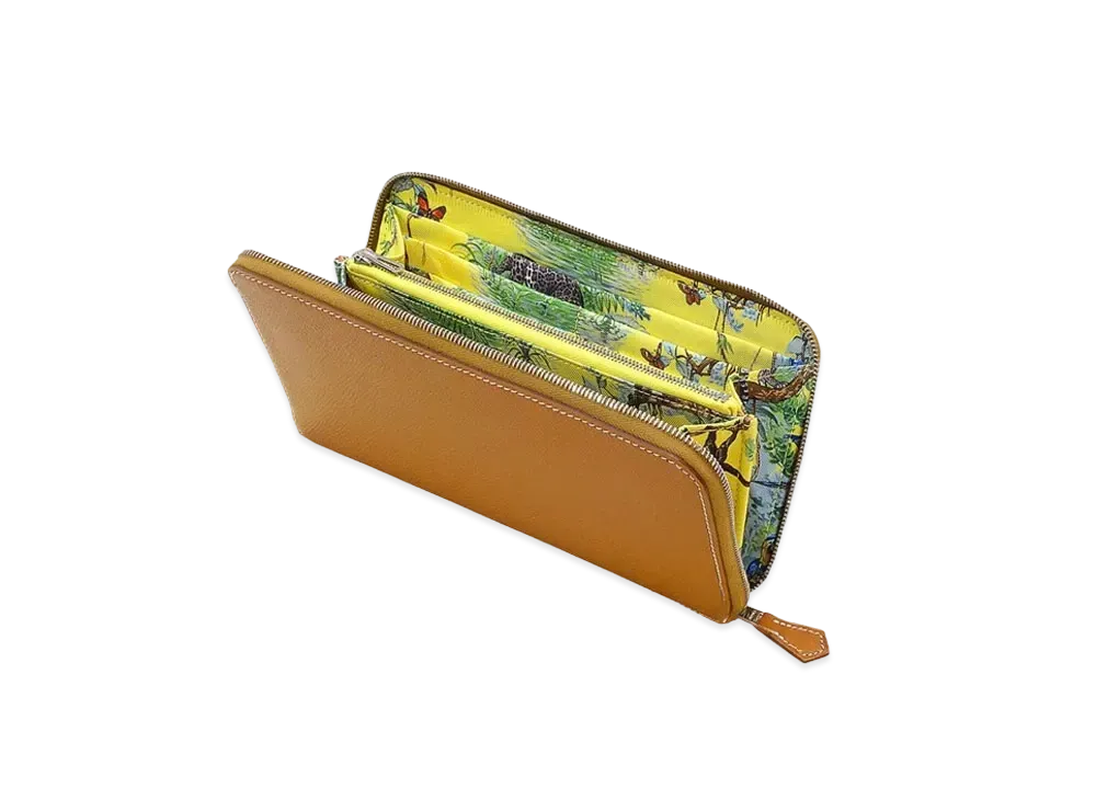 Hermes Azap Silk'In Long Veau Epsom/Silk "Gold/Jaune Naple/Silver"