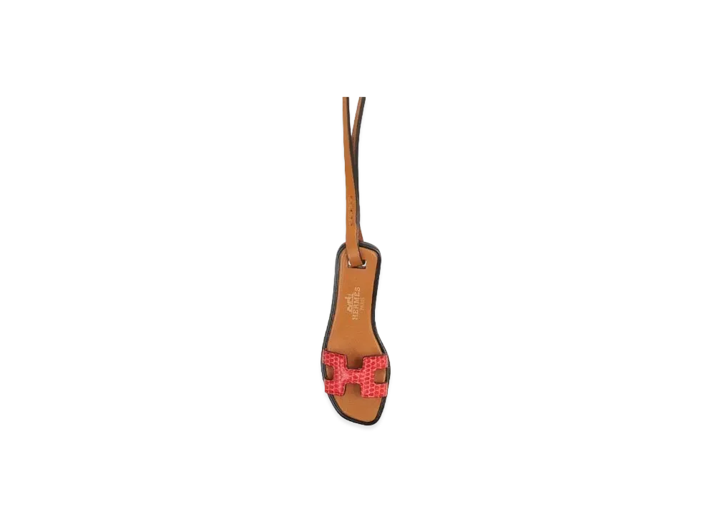 Hermes Oran Nano Lizard/Butler/Vache Hunter "Bougainvillea/Natural Sable/Black"