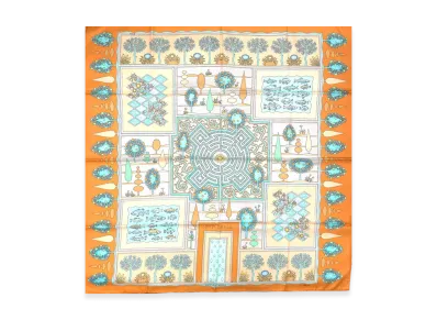Hermes Scarf 90 Paridaiza "Orange"