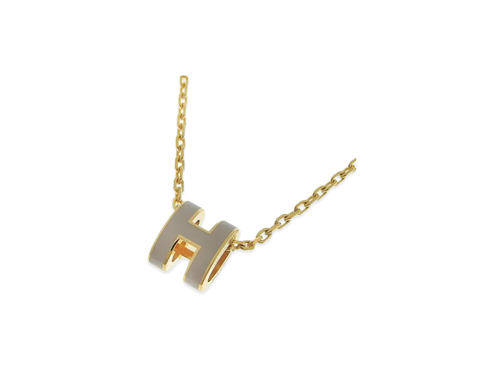 Hermes Women's Mini Pop Pendant Necklace "Gold"