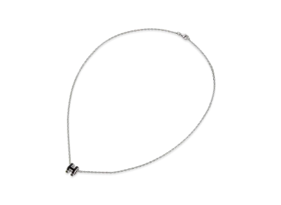 Hermes Necklace "Black/Silver"
