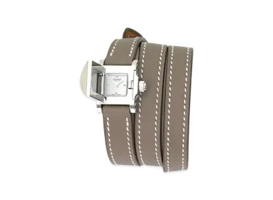 Hermes Women's Medor Triple Tour Quartz 16mm "Brown/Silver"