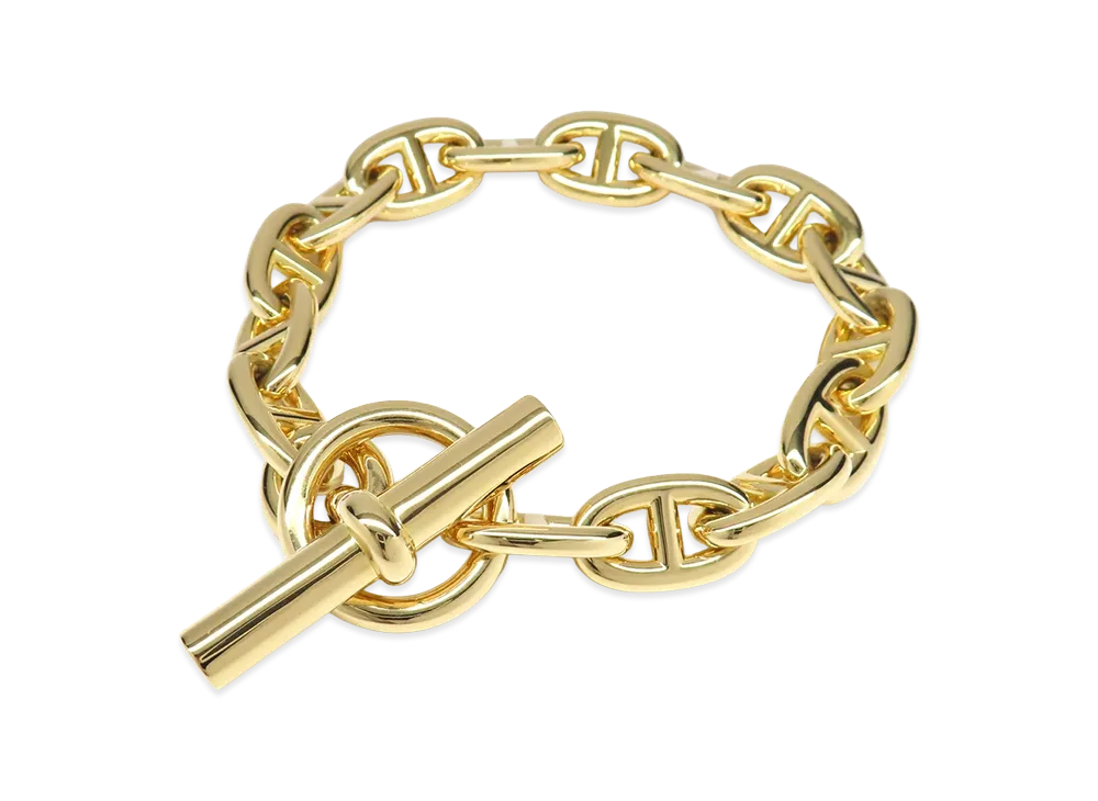 Hermes Chaine D'ancre MM K18 Bracelet "Yellow Gold"