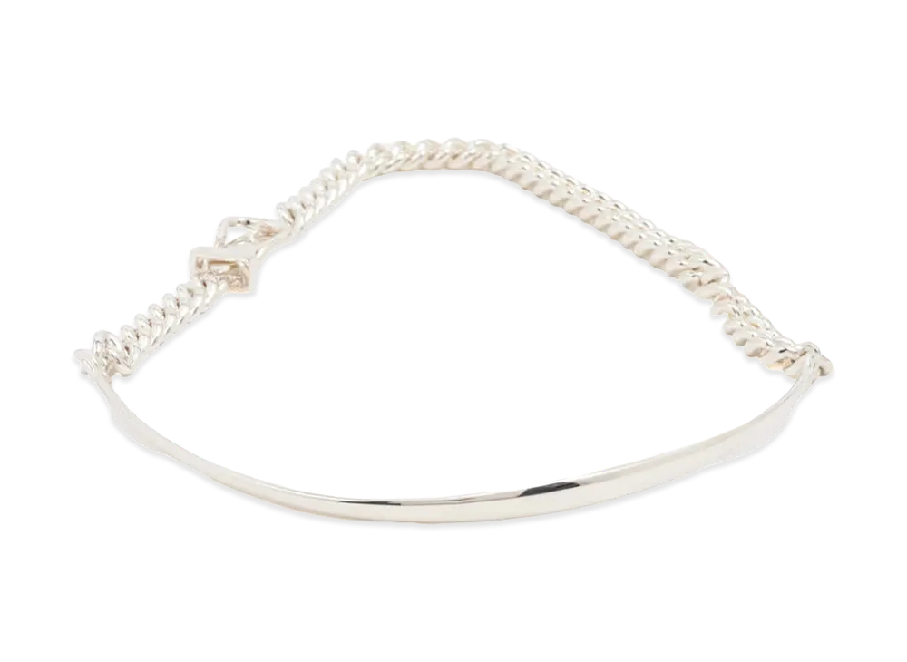 Hermes Boucle Sellier Inflexible Necklace "Silver"