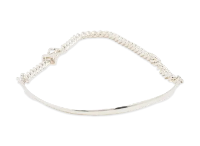 Hermes Boucle Sellier Inflexible Necklace "Silver"