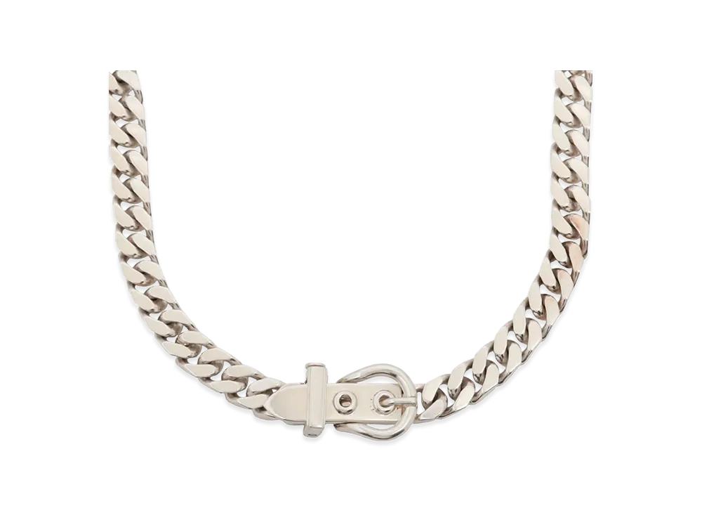 Hermes Boucle Sellier Necklace "Silver"