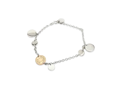 Hermes Women's Confettis Bracelet 18cm "Silver/Pink Gold"