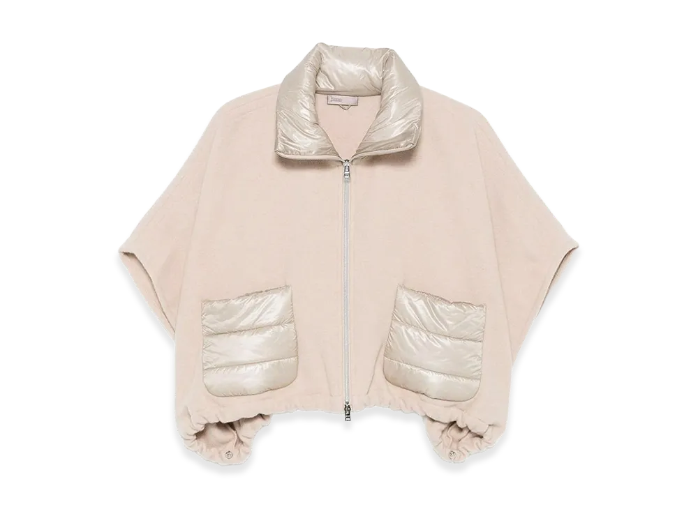 Herno Women's A-Shape Resort Ultralight Short Poncho "Chantilly"