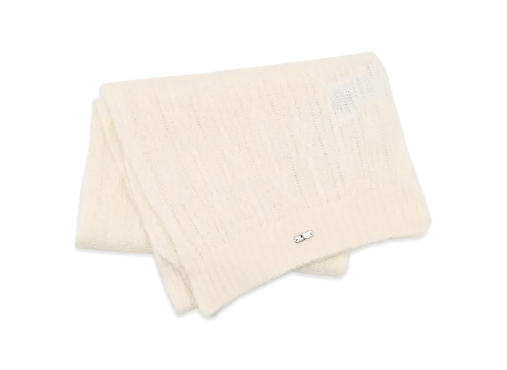 Herno Women's Resort Cable Knit Scarf "Cream"