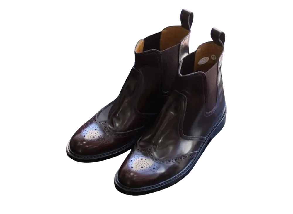 HARUTA x APOCRYPHA. #705 Platform Semibrogue Boots Cowhide Leather "Brown"