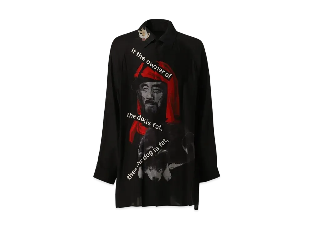 Yohji Yamamoto POUR HOMME Print L/S Shirt "Black" HS-B33-418-1S24