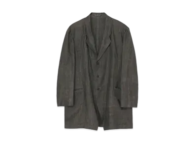 Yohji Yamamoto POUR HOMME Ink Dyed Twill Single Lapel Switching JKT "Black" HS-J08-300-1S24