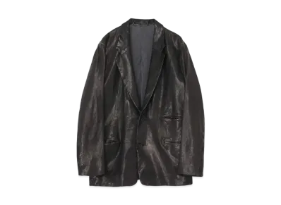 Yohji Yamamoto POUR HOMME Garment Dyed Japan Steer 2BS Piping Jacket "Black" HS-J97-700-1S24