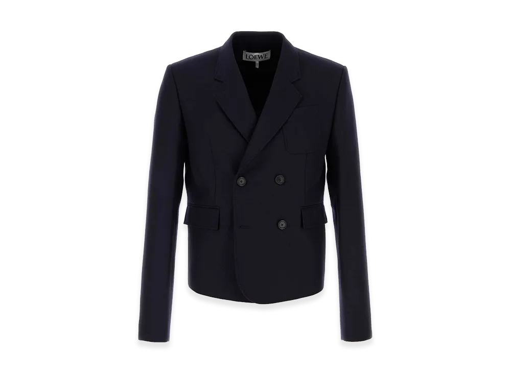 LOEWE Navy Blue Wool Blazer "Blue"