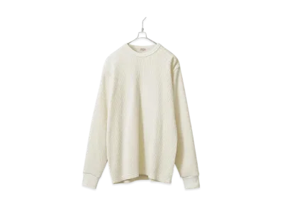 Healthknit Super Heavy Waffle Crew Neck Long Sleeve T-Shirt "Off"