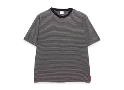 Healthknit Narrow Border Crew Neck Short Sleeve T-Shirt "Black Natural"