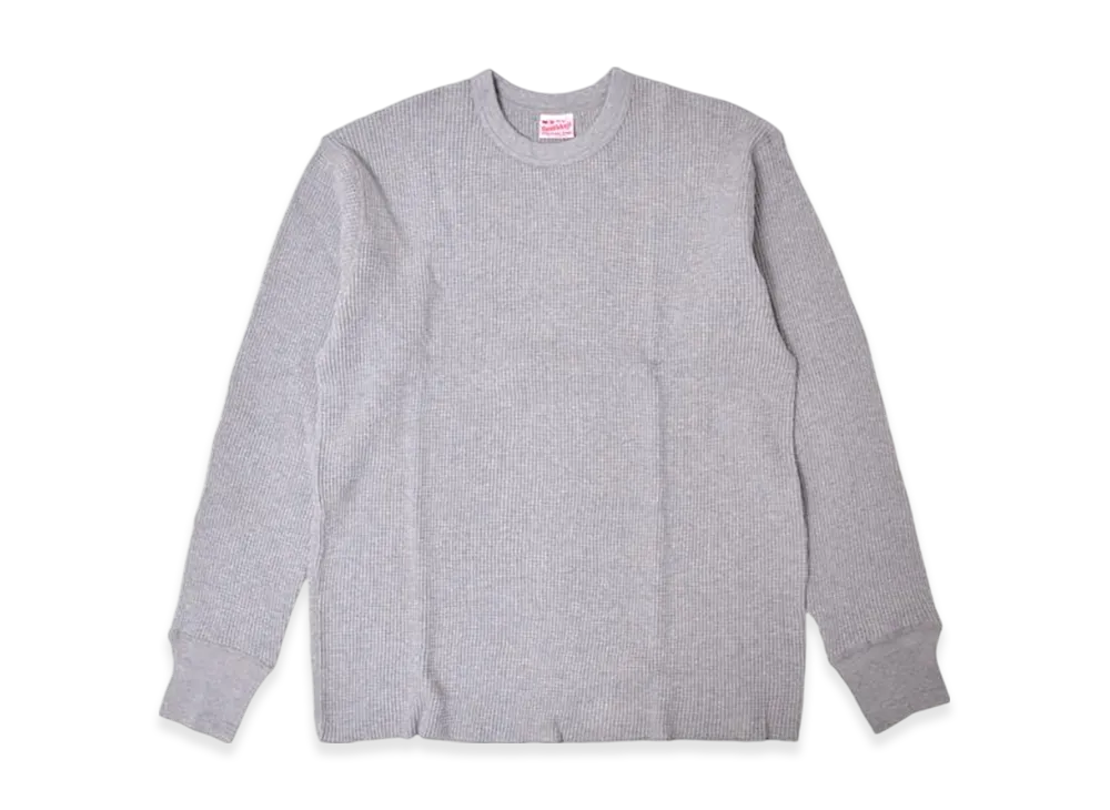 Healthknit Thermal King Crew Neck Long Sleeve T-Shirt "Heather Gray"