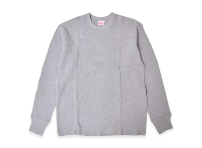 Healthknit Thermal King Crew Neck Long Sleeve T-Shirt "Heather Gray"