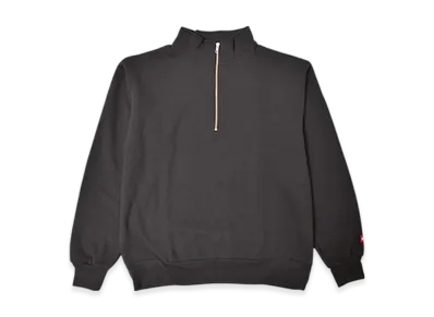 Healthknit Classic Sweat Half Zip "Fade Black"