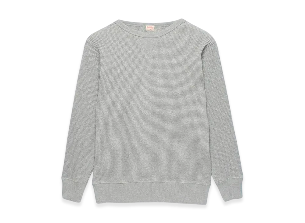 Healthknit Super Heavy Waffle Sweatshirt Long Sleeve T-Shirt "Heather Gray"