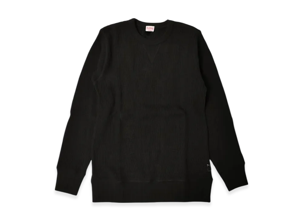 Healthknit Super Heavy Waffle Sweatshirt Long Sleeve T-Shirt "Black"