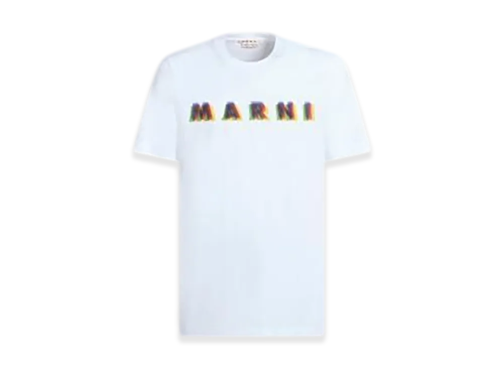 MARNI 3D Logo-Print Cotton T-Shirt (Regular Fit) "White"