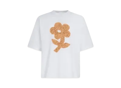 Marni Wordsearch Flower Print Of Organic Cotton T-Shirt "White"