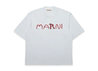 MARNI Logo Printed Crewneck T-Shirt "White"