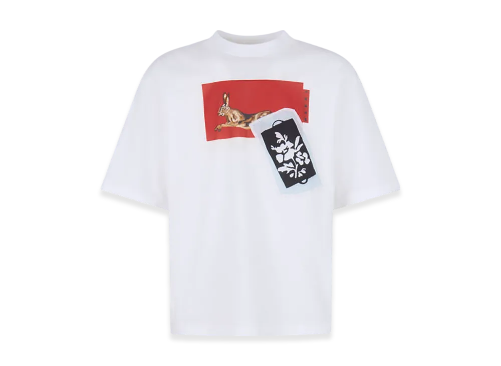 MARNI x Olaolu Slawn x Soldier Boyfriend Cotton T-Shirt "Ivory"