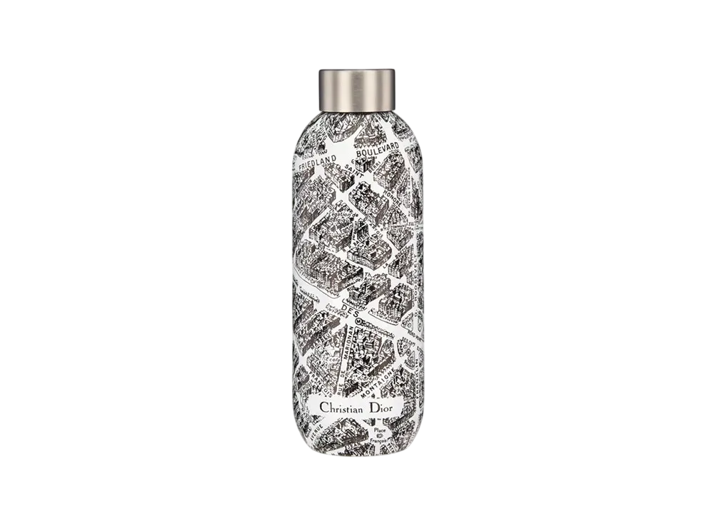 Dior Water Bottle Plan de Paris Motif "White/Black"