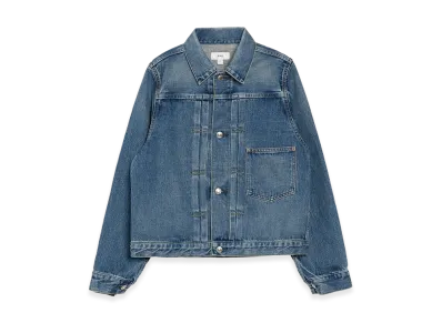 HYKE Denim Jacket Type 1 / Regular Fit "Used Wash Blue"