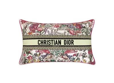 Dior Rectangular Pillow Cotton Embroidered with Dior Cabinet de la Mer Motif "Multicolor"