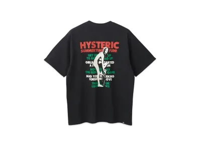 HYSTERIC GLAMOUR Summer Time Fun Tee "Black"