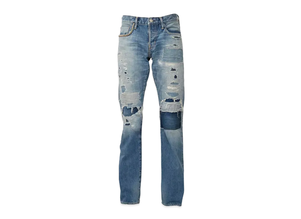 HYSTERIC GLAMOUR Trc Lowrise Slim Straight Denim Pants "Light Indigo"