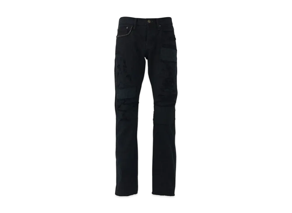 HYSTERIC GLAMOUR Trc Lowrise Slim Straight Denim Pants "Black"